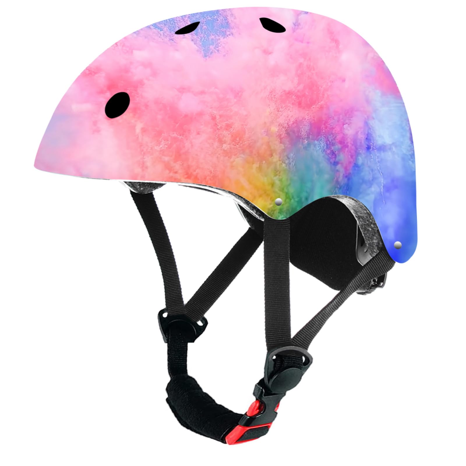 JEEFREE Adjustable Color Gradient Toddler Kids Bike Helmet for 3-5-8-14+Ages Girls Boys.Skateboard Bicycle Toddler Helmet 2-4 Ye