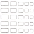 Swpeet 50 Pcs Sliver Assorted Metal Rectangle Ring, Webbing Belts Buckle For For Belt Bags Diy Accessories - 13Mm  15Mm  20Mm  2
