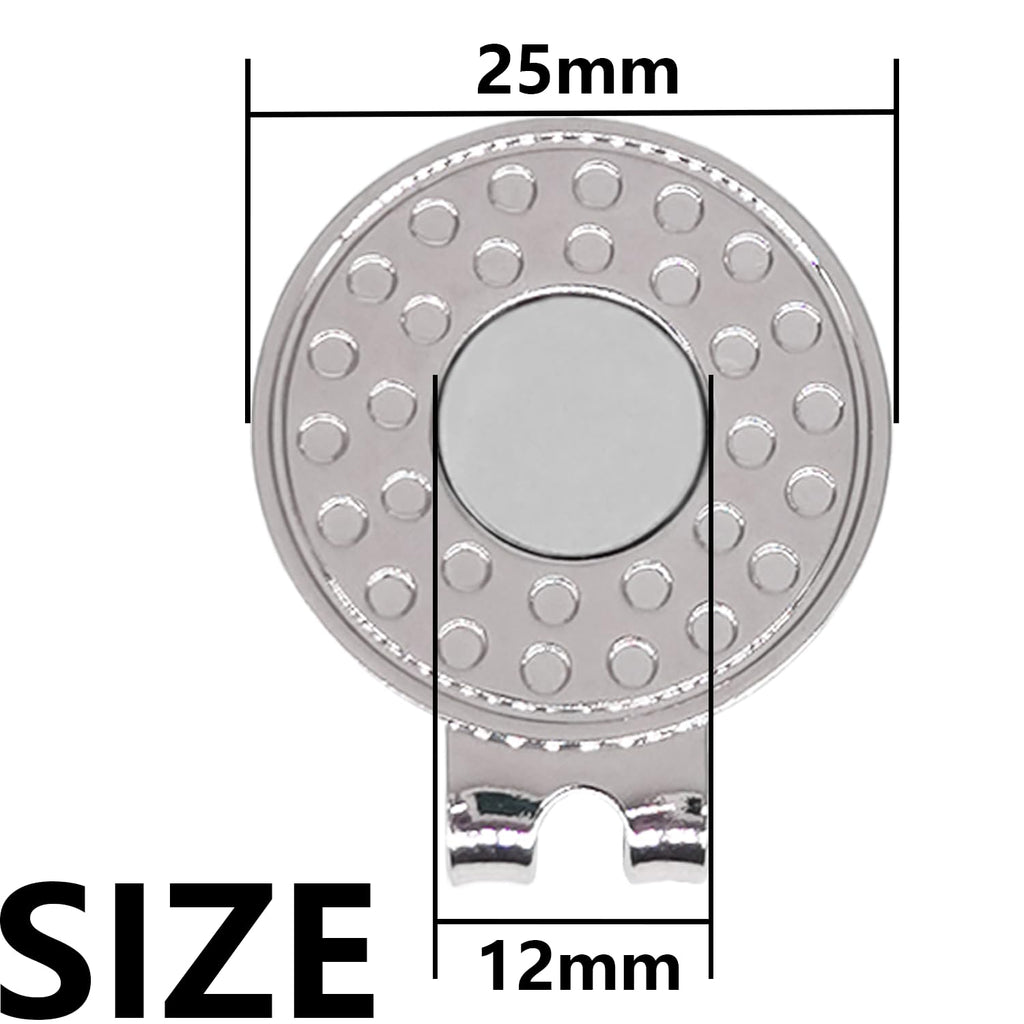 Onedigi 6Pcs Golf Hat Clips Magnetic Golf Ball Marker Holders For Golf Hats Caps Gloves Nickel-Plated Alloy Clips For Metal Golf