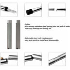 Adjustable Tarp Pole Canopy Pole Set Of 2, Portable Tent Poles Rodsfor Camping Tarps,Tent,Awnings, Shelters, Hiking