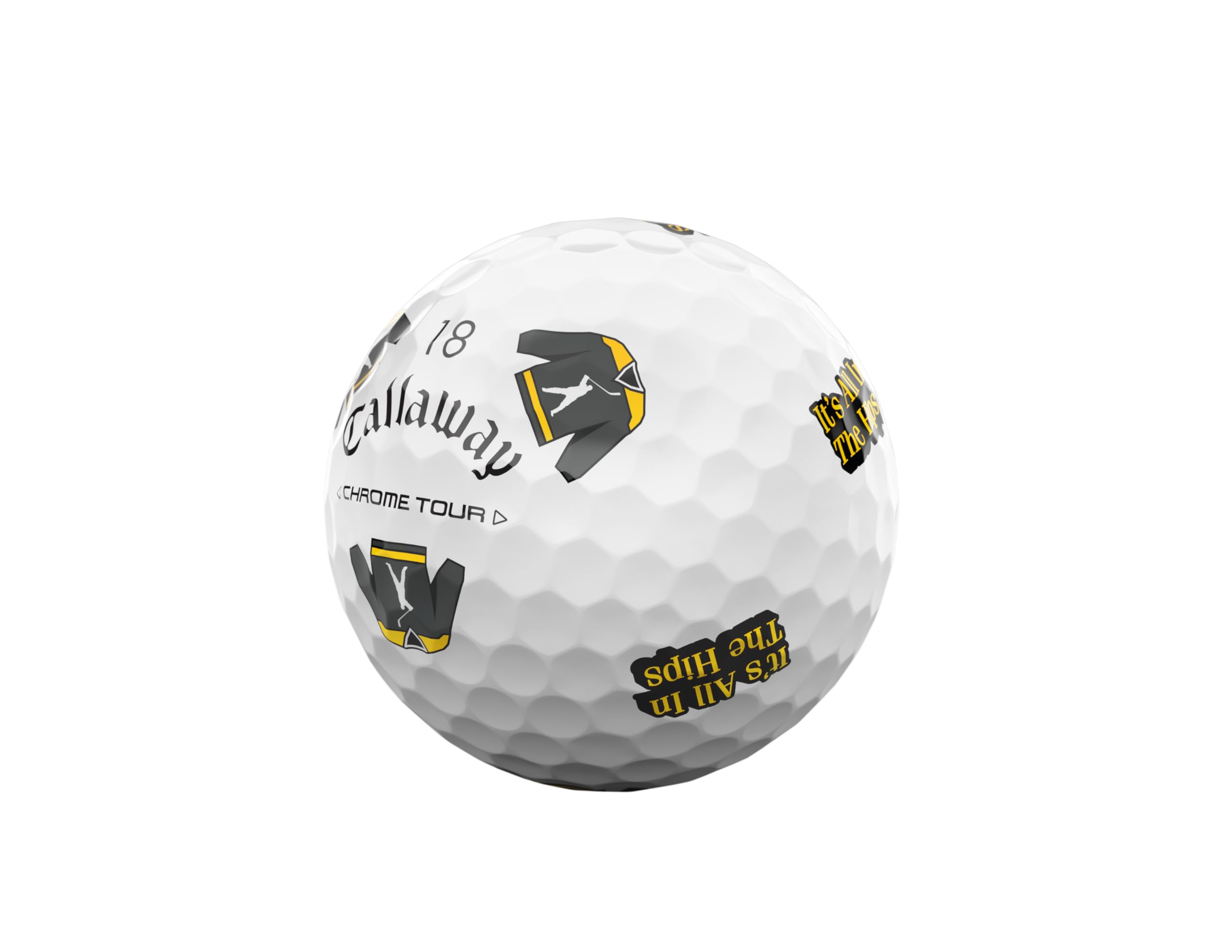Callaway Golf Chrome Tour Happy Gilmore Golf Ball (Truvis, Its All in The HIPS)