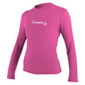 ONeill Womens Basic Skins Upf 50+ Long Sleeve Sun Shirt, Fox Pink, Medium