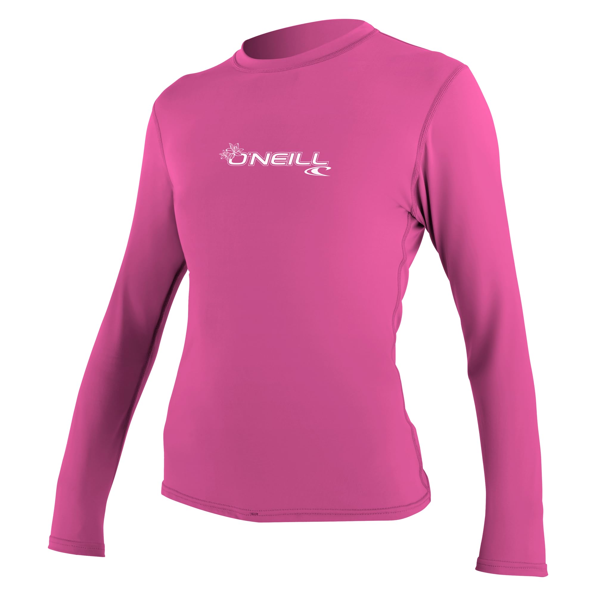 ONeill Womens Basic Skins Upf 50+ Long Sleeve Sun Shirt, Fox Pink, Medium