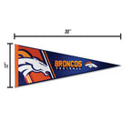 Rico Industries Nfl Football Denver Broncos Primary 12'' X 30'' Felt Wall D  Cor Pennant - Great For Home/Bed Room/Man Cave D  C
