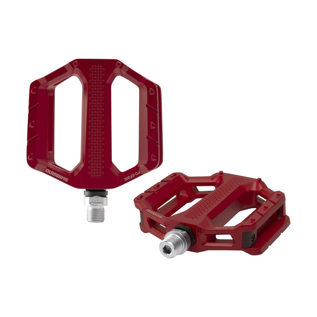 Shimano Pd- Ef202 Casual Riding Flat Pedal, Red, One Size