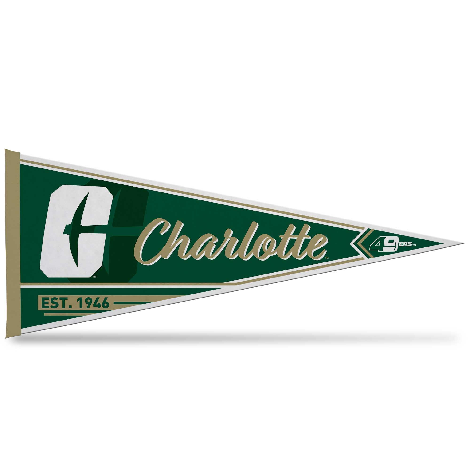 Rico Industries Ncaa North Carolina-Charlotte 49Ers Classic 12'' X 30'' Felt Wall D  Cor Pennant - Great For Home/Bed Room/Man C