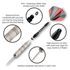 Linkvisions Steel Tip Darts Set, 18 Grams, 15 Pack Steel Barrels