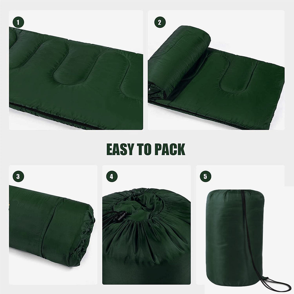 Envelope Sleeping Bags 4 Seasons Warm Or Cold Lightweight Indoor Outdoor Sleeping Bags For Adults, Backpacking, Camping