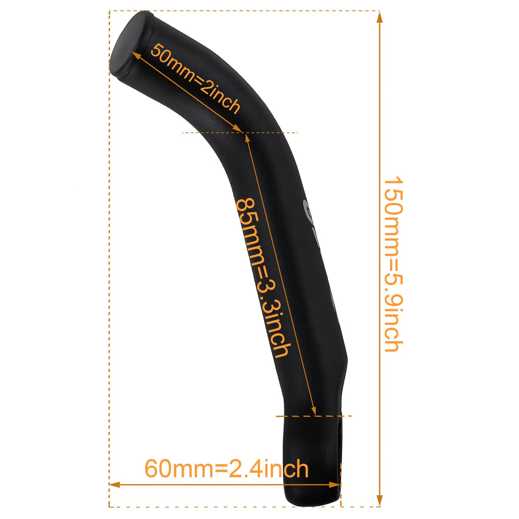 Venzo Bicycle Handlebar Extender For Mountain Hybrid Bike - Compatible With 7/8' 22.2Mm - Flat Bar Ends With Plugs - 150Mm - Erg