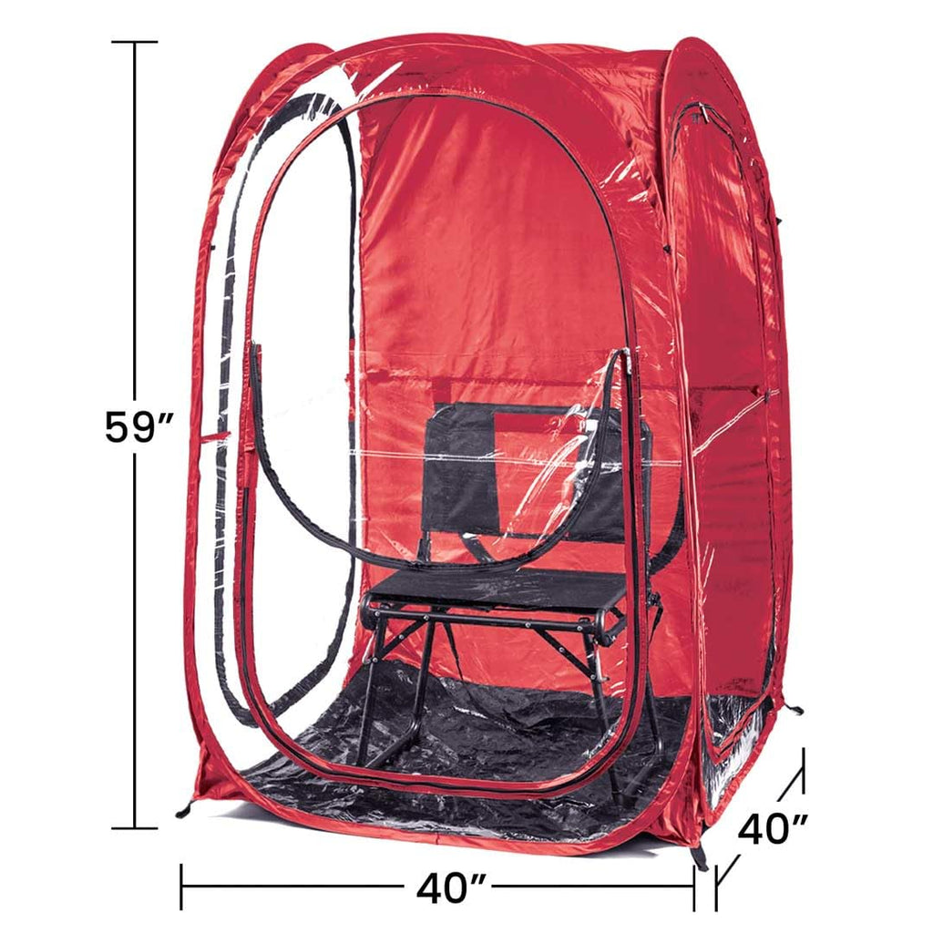 Weatherpod Large 1-Person Pod - Pop-Up Weather Pod, Protection From Cold, Wind And Rain - Red