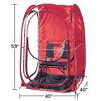 Weatherpod Large 1-Person Pod - Pop-Up Weather Pod, Protection From Cold, Wind And Rain - Red