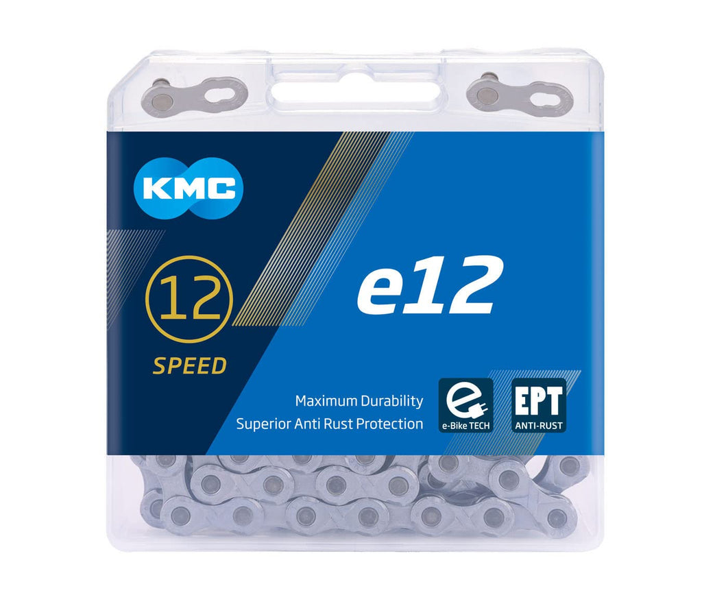 Kmc E12 Ept 12 Speed E-Bike Chain, 130 Links, Dark Silver