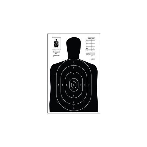 Action Targets B-27E Black ECON BLK SIL TRGT 100 Pack
