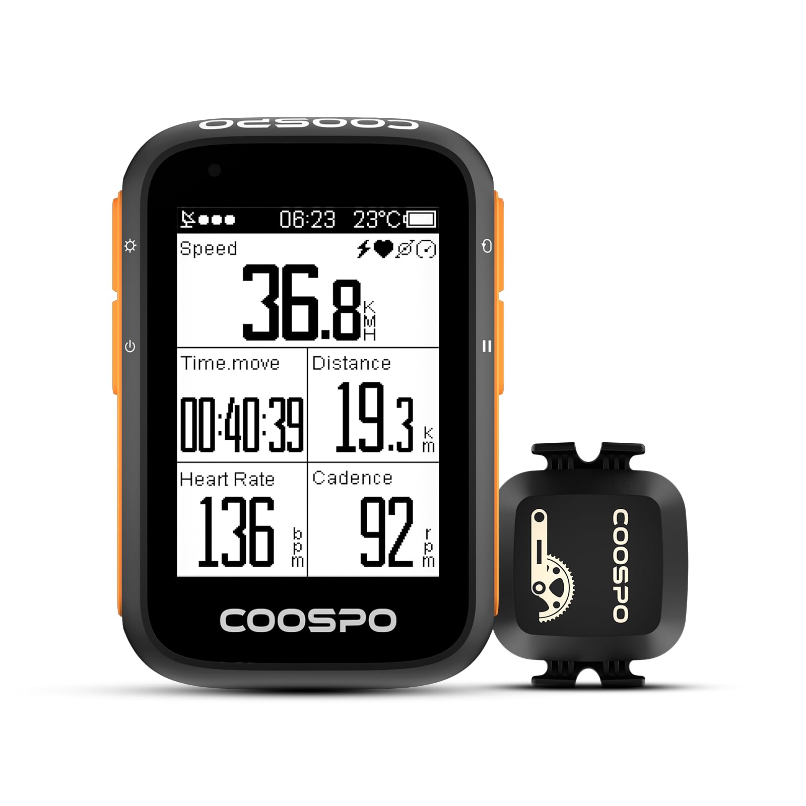 Coospo Bike Computer Wireless Gps,Bike Speedometer With Auto Backlight, Bluetooth5.0 Ant Cycling Gps Computer,Bicycle Computer W