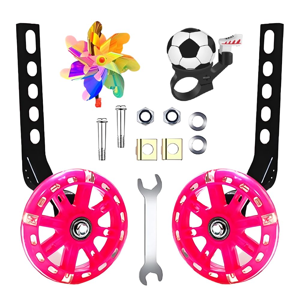 Nakazawa Adjustable Training Wheels for Bike Fits 12/14/16/18/20 Inch Bikes Bicycle Training Wheels for Stabilizer Training, 1 P