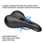 Terry Liberator X Gel Bike Seat For Women - Comfortable Touring Bicycle Seat Cushion, Wider Contoured Rear & Large Cutaway, Dura