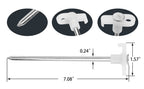 Tent Stakes, Galvanized Steel Pop Up Tent Stakes Pegs With Fluorescent Stopper For Pitching Camping Tents Canopy (White)