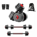 Bodyfit 3 In 1 Convertible Dumbbells Kit Home Gym Set Weight Plates With 1 Extension Barbell Rod, 2X14Inch Adjustable D. Rods, H