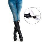 Boao 8 Pieces Elastic Adjustable Boot Straps Clips Pant Stirrups Elastic Leg Straps For Women And Men Favors (Black)