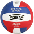 Tachikara Sv18S Composite Leather Volleyball (Red White And Blue) , Scarlet/White/Royal
