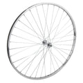 Wheel Front 27 X 1-1/4 Silver, Bolt On, 5/16 Axle Hub, 14G Ucp Spokes, 36H