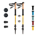 Montem Ultra Light 100% Carbon Fiber Trekking, Walking, And Hiking Poles - One Pair (2 Poles) - Ultra Light, Quick Locking, Fold