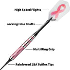 Fat Cat Pink Lady Soft Tip Darts With Storage/Travel Case, 16 Grams