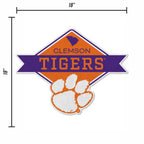 Rico Industries Ncaa Clemson Tigers Diamond Shape Cut Pennant - Home And Living Room D  Cor - Soft Felt Ez To Hang