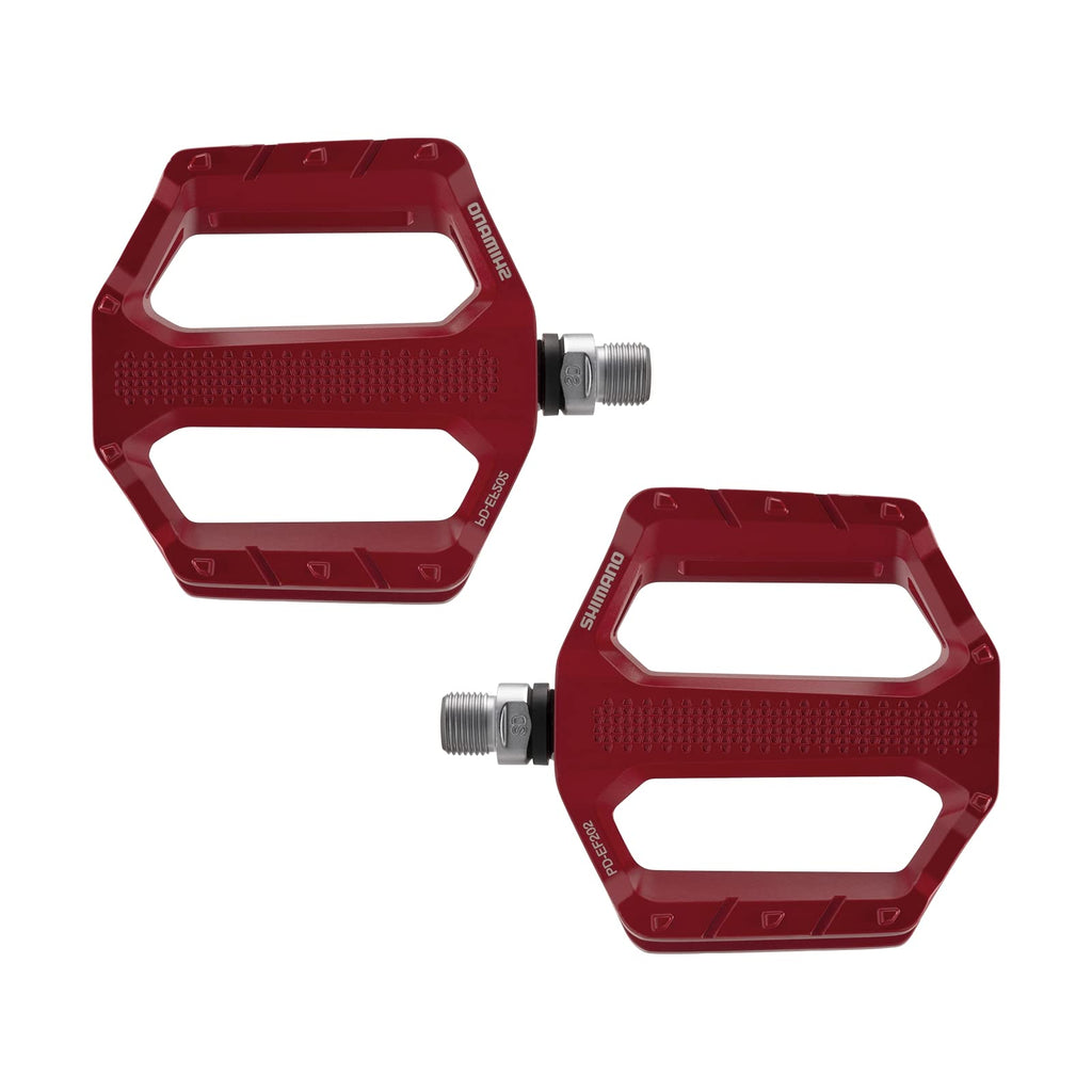 Shimano Pd- Ef202 Casual Riding Flat Pedal, Red, One Size