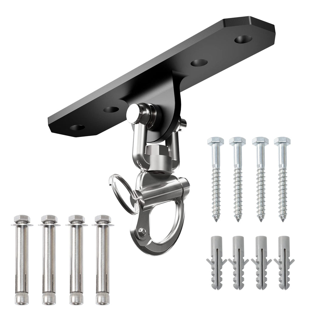 Yes4All Wall Ceiling Mount Hook 360 Rotation, 600 Lbs Capacity Punching Bag Hangers, Heavy Bag Mount For Yoga, Chair, Boxing Bag