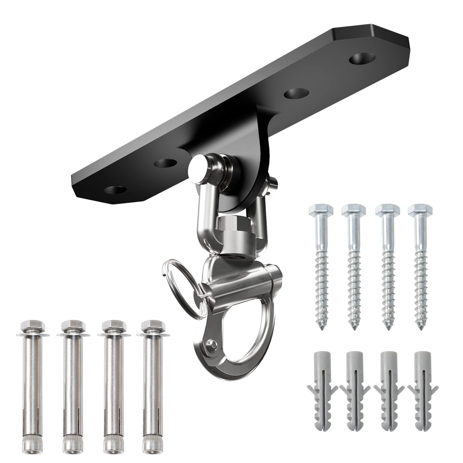Yes4All Wall Ceiling Mount Hook 360 Rotation, 600 Lbs Capacity Punching Bag Hangers, Heavy Bag Mount For Yoga, Chair, Boxing Bag