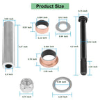 Leapgomax Golf Cart Spindle Bushings Kit Fit For Ezgo Txt/Pds 2001-Up Gas & Electric, Including Bushing Spindle, King Pin Tubes,