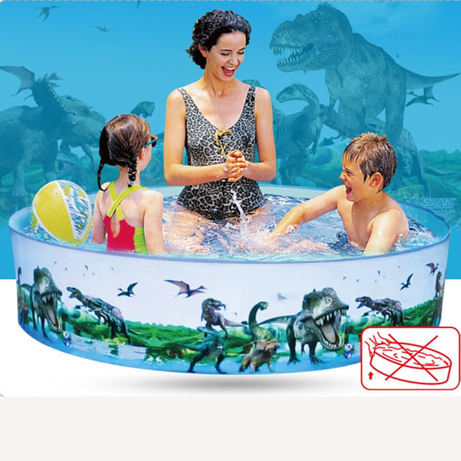 Nuwani Kiddie Pools - Round Plastic Pool For Kids, Toddler & Baby - Easy Non Inflatable Snapset Kid Pool - Large Collapsible Swi
