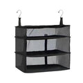 Myaddiction Hanging Compression Packing Cube Multipurpose For Closets, Hotels Black 3 Layers