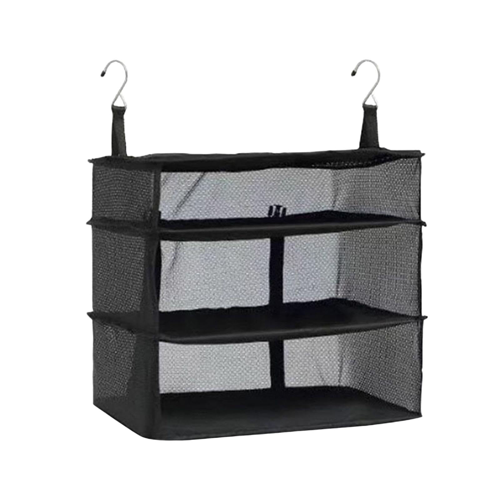Myaddiction Hanging Compression Packing Cube Multipurpose For Closets, Hotels Black 3 Layers