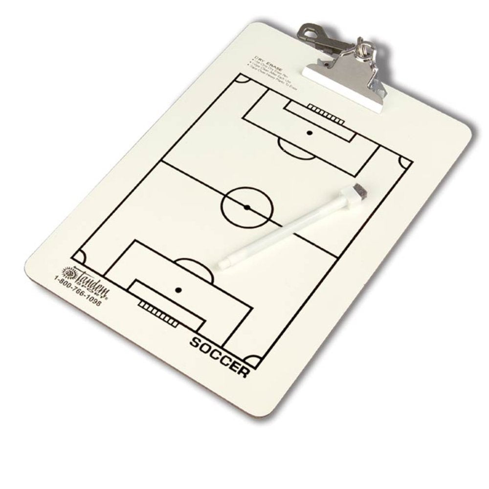 Tandem Sport Soccer Coaches Clipboard - Dry Erase Soccer Coach's Clipboard with Dry Erase Marker - Plan Strategy, Visualize Play