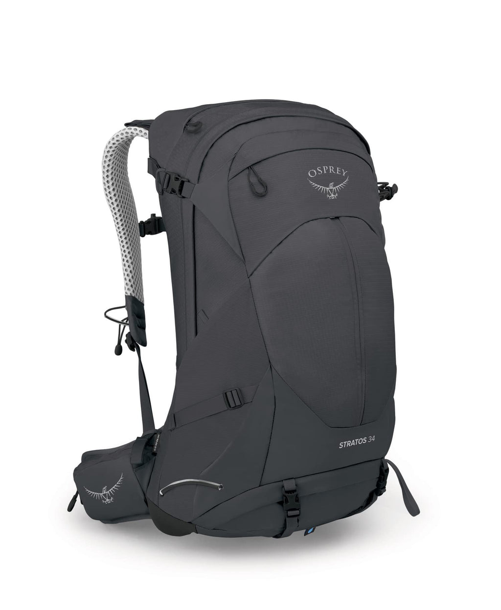 Osprey Stratos 34L Mens Hiking Backpack, Tunnel Vision Grey, One Size