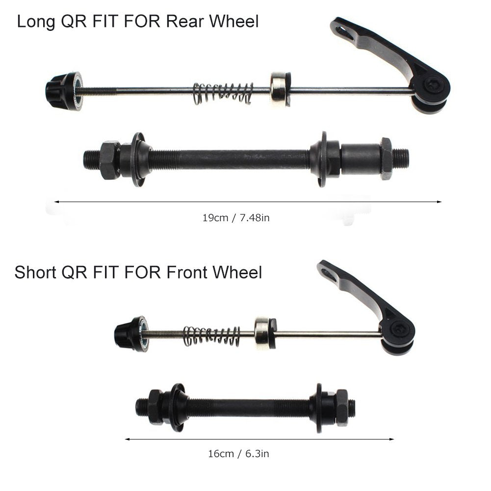 Bike Axle Cysky Quick Release Skewer Front Rear Bicycle Axle Wheel Hub Fit For Road Bike, Mountain Bike, Mtb, Bmx (1 Pair)