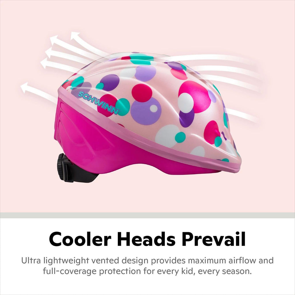 Schwinn Classic Toddler Bike Helmet For Boys Girls Age 3-5 Years Old, Suggested Fit 48-52 Cm, Dial Fit, Full Range Padding, Exte