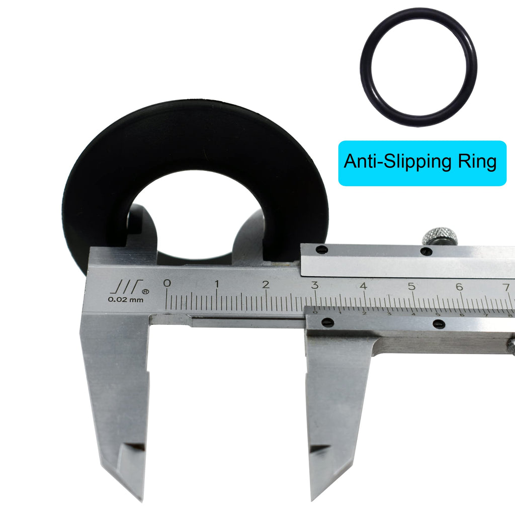 Betobier 4 Pcs Universal Kayak Paddle Drip Rings-For Kayak And Canoe Paddles - No More Sliding Up And Down (Black)