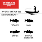 Zebco 808 Saltwater Spincast Reel And Fishing Rod Combo, 7-Foot 2-Piece Fishing Pole, Size 80 Reel, Changeable Right- Or Left-Ha