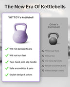 YOTTOY Soft Kettlebell,Kettlebell Anti-Slip Grip Weight for Home Workouts, Kettlebells Set Strength and Safety Guaranteed (Purpl