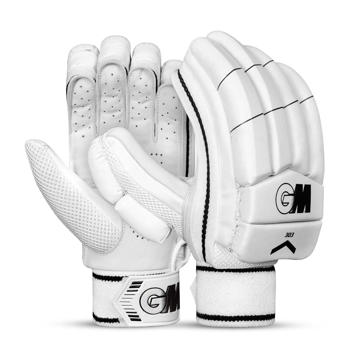 GM 303 Leather Cricket Batting Gloves for Mens, Size  Mens, Right Hand