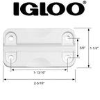 Igloo Cooler Plastic Hinges For Ice Chests (Set Of 3), White, Standard Size, Contain Uv Inhibitors