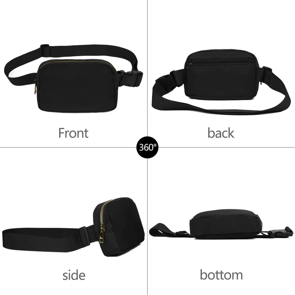 Vorolo Fanny Pack Christmas Gift For Women And Men Crossbody Bag Belt Bag Bum Bag With Adjustable Strap For Sportsblack+Camo Whi