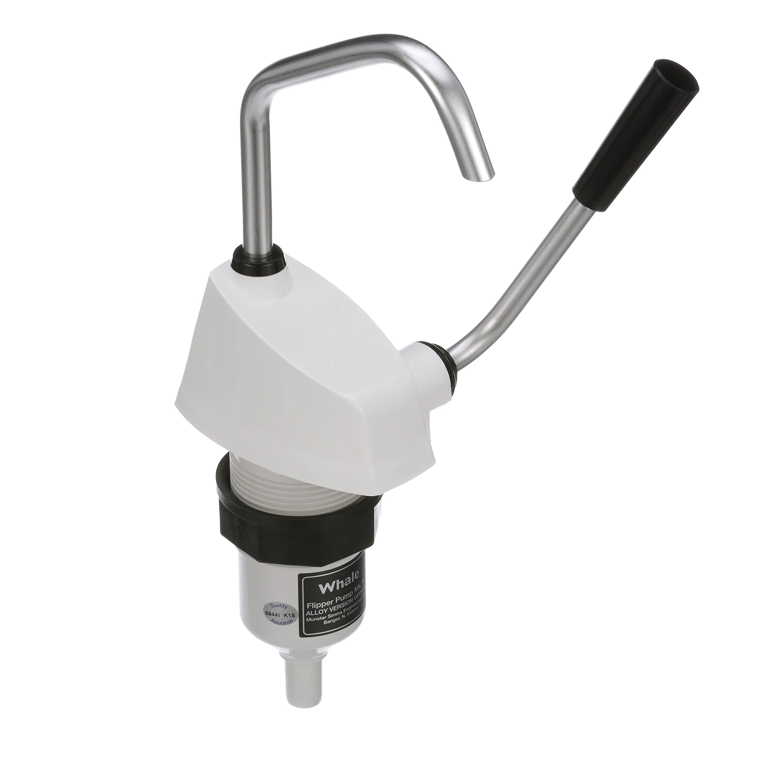 Whale Gp0418 Flipper Pump Mk 4 Hand-Operated Galley Water Pump, 1/2-Inch Flexible Hose Connection, 1.85 Gpm Max Flow Rate, Suita