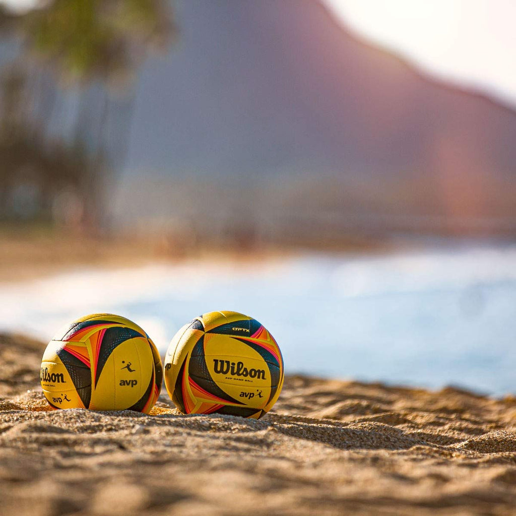 Wilson Avp Optx Game Volleyball - Official Size, Yellowblack