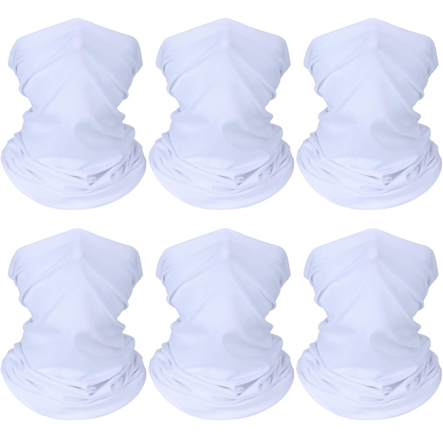 6 Pieces 6 Pieces Summer Face Mask for Men UV Protection Mask Sunscreen Breathable Neck Gaiters Scarf Fishing Cycling Running Wi
