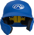 Rawlings Mach 1-Tone Right Batting Helmet W/ Adjustable Face Guard Left Handed Adjustable, Sr, Royal