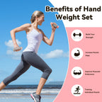 Sportneer Hand Weights Set, Removable Walking Weight Of 6 (1Lb, 2Lbs, 3Lbs Each Pack) Soft Dumbbells Sets For Women Men Walking